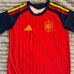 Adidas Kids Red and Navy Soccer Jersey